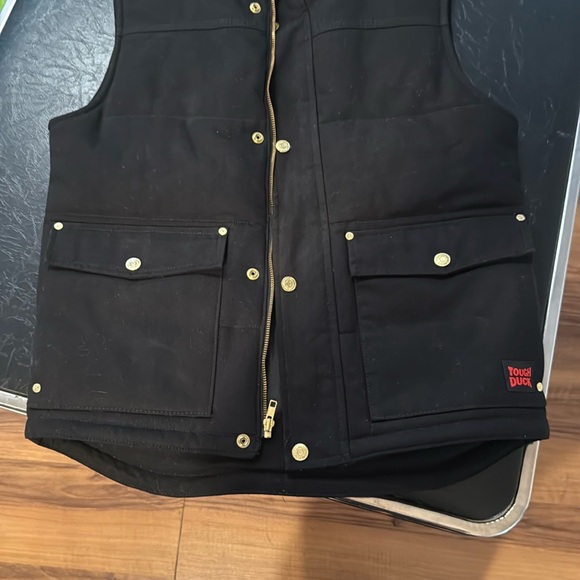Tough Duck Black Quilted Vest EUC - Picture 9 of 11